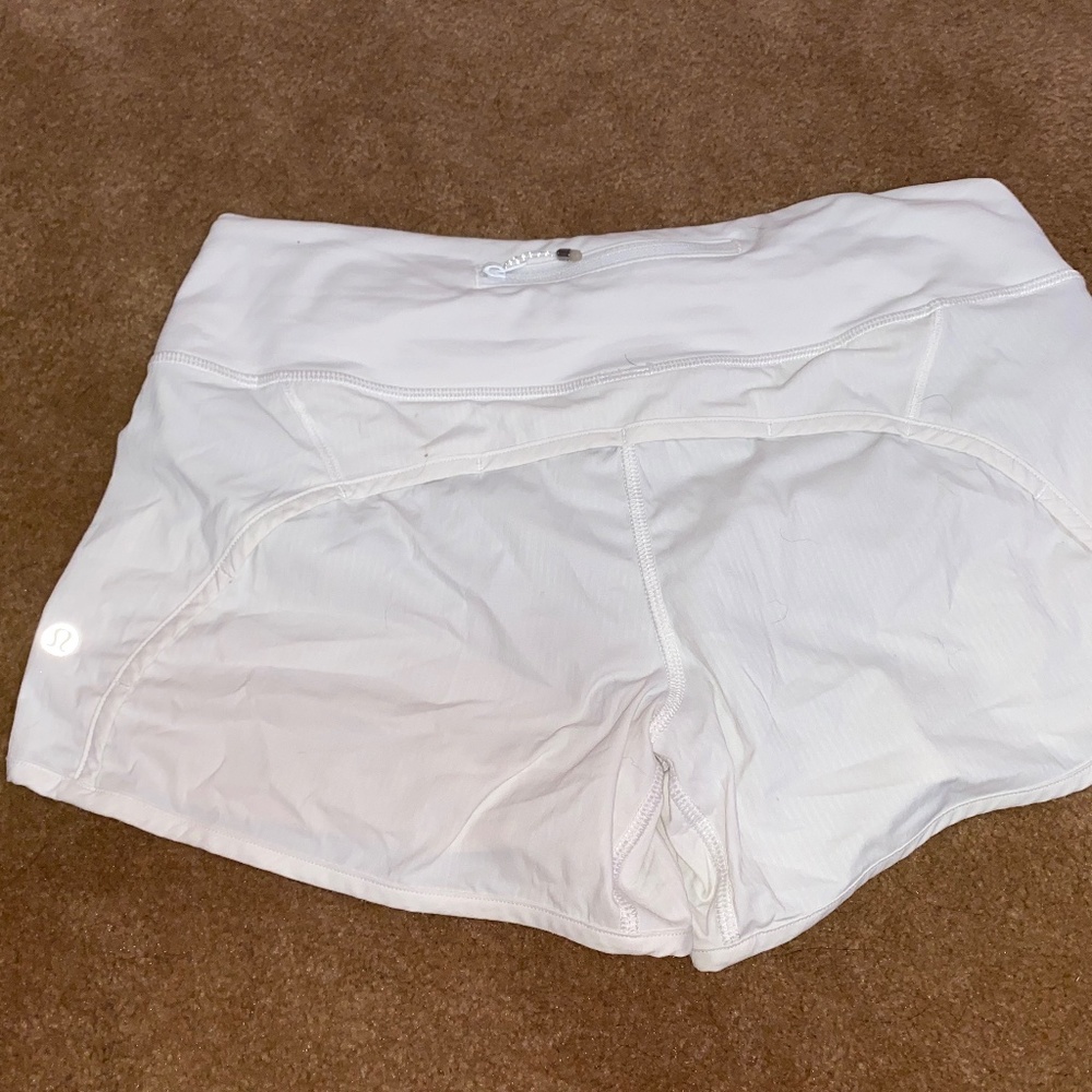 Lululemon Size 4 White Speedups 4”